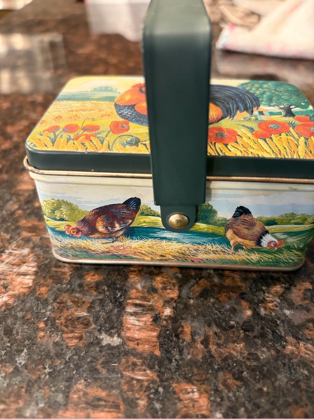 Vintage Dept 56 Mini Rooster Tin